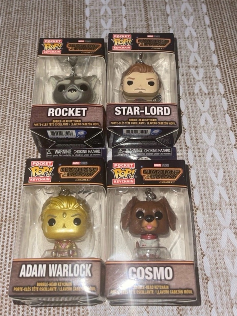 Guardians of the Galaxy pocket pop Funko keychain bundle